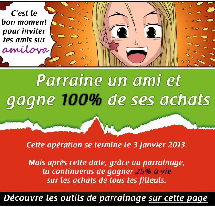 Promo de Noêl d'Amilova : 100% de cadeau sur le parrainage